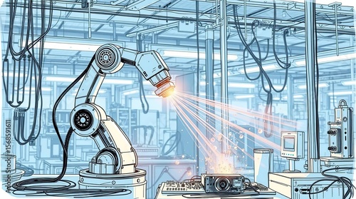 Robotic Arm Welding Factory.