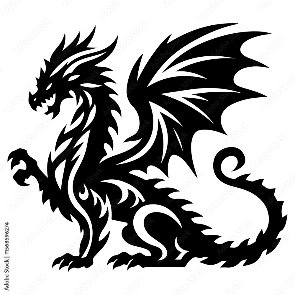 AI-generated vector illustration of a fantasy dragon
AI-generated vector illustration of a fantasy dragon