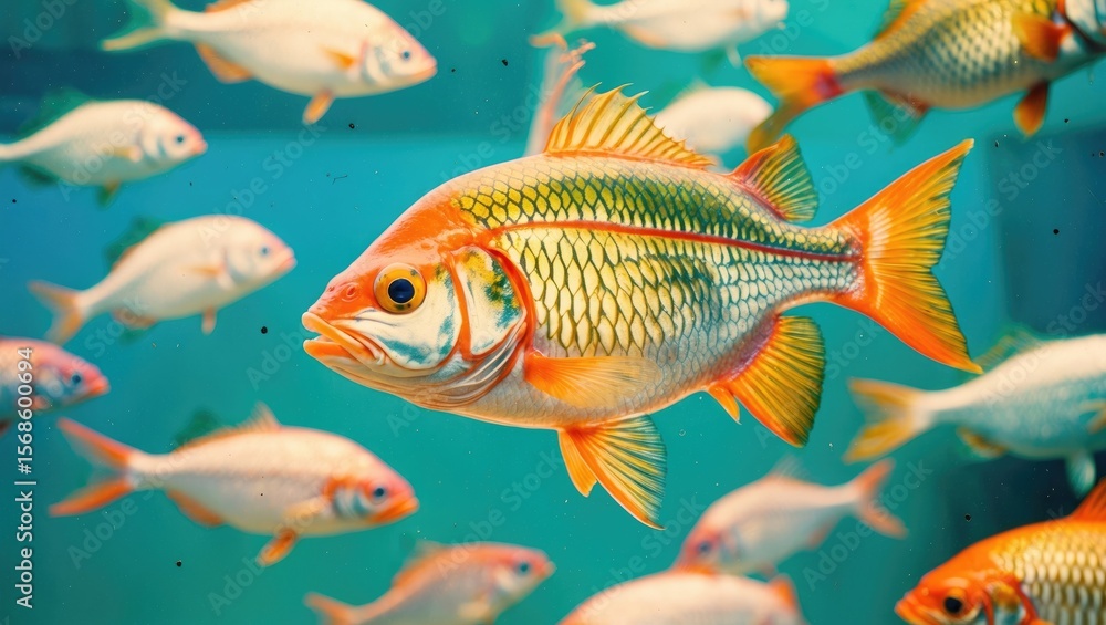 Fototapeta premium Fish with Empty Copy Space For Text