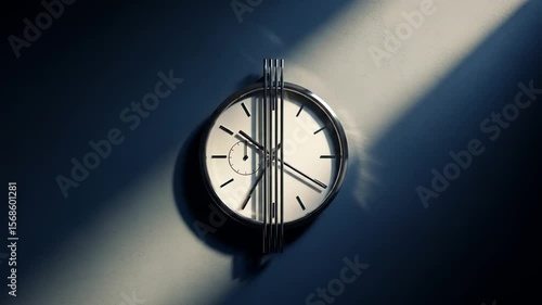 Wallpaper Mural Modern Clock Time on Dark Wall Torontodigital.ca