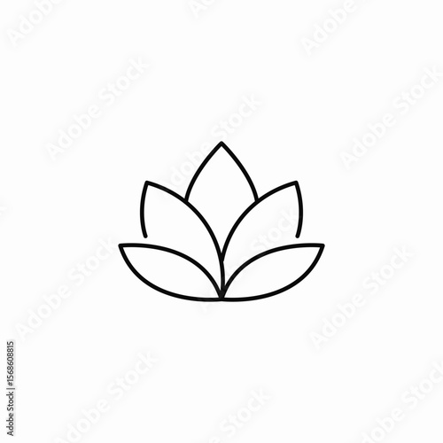 lotus flower plant icon sign vector