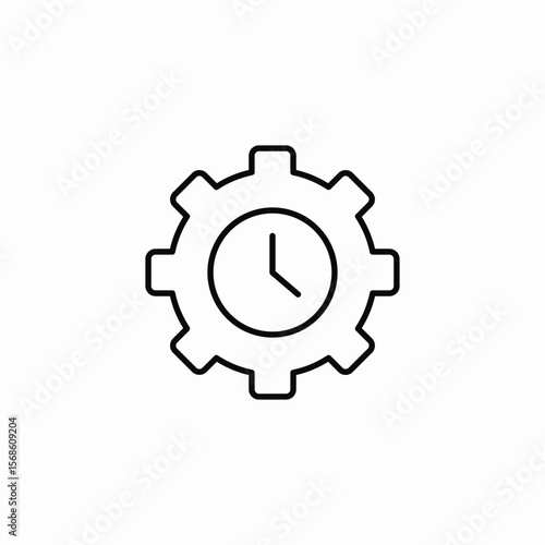 time settings icon sign vector