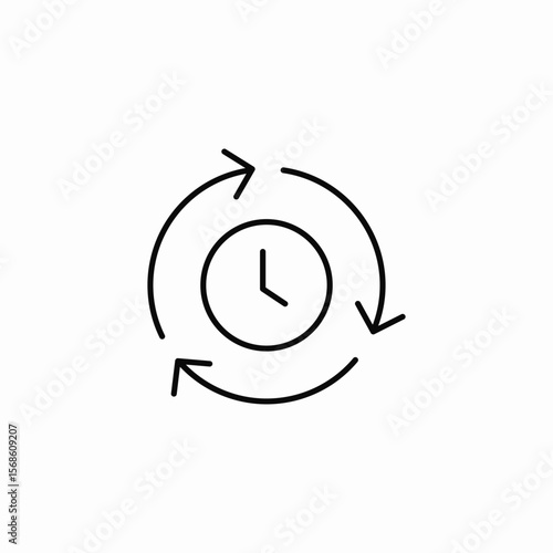 time retention icon sign vector