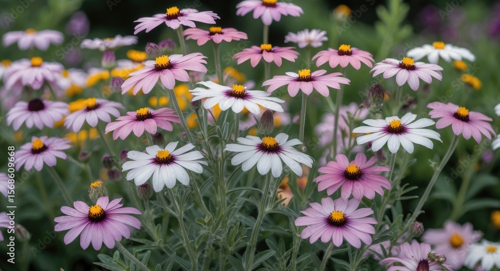 Black Eyed Susan in bloom during summer with blank space for text. Black Eyed Susan in bloom during summer with blank space for text.