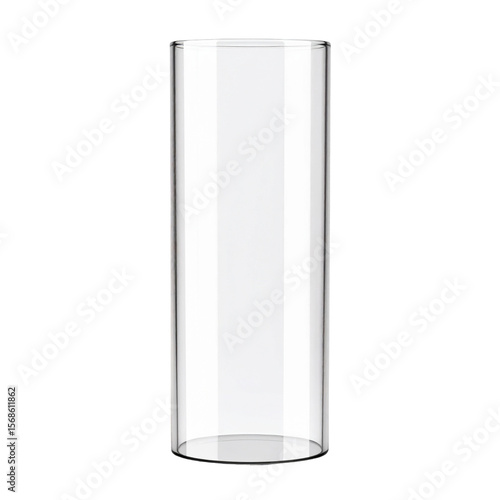 Clear cylindrical glass for beverage