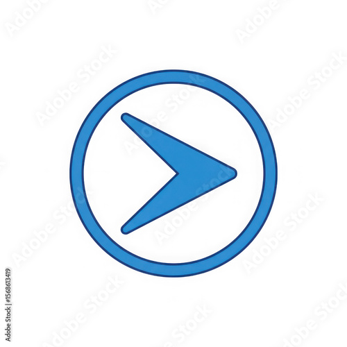 Free Download Blue play button icon isolated on transparent background - GFXLoad
