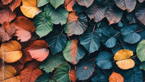 Wallpaper Mural The Texture Of The Leaves Is Very Beautiful, The Combination Of Contrasting Colors Creates A Charming Beauty. With Empty Copy Space For Text Torontodigital.ca