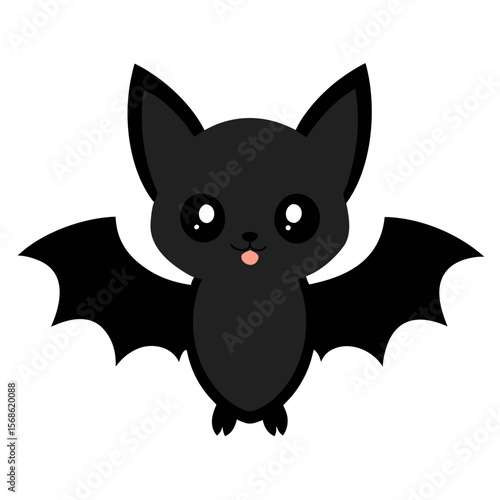 Bat on white background