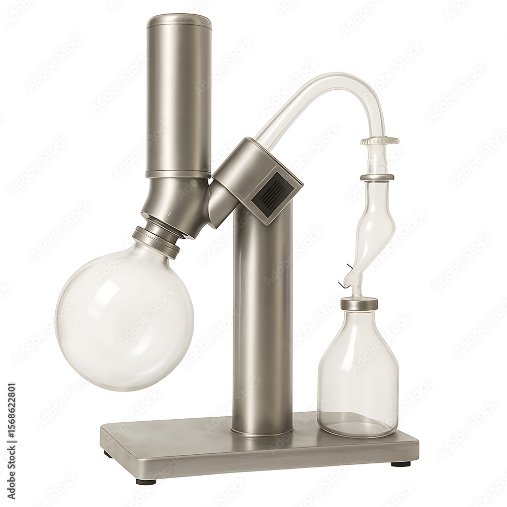 Realistic Chemistry Laboratory Glassware Isolated on White Realistic Chemistry Laboratory Glassware Isolated on White