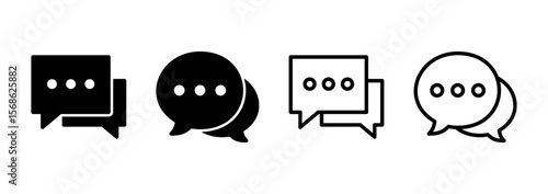 Chat icon logo design. speech bubble sign and symbol. comment icon. message