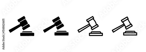 Gavel icon logo design. judge gavel sign and symbol. law icon. auction hammer
