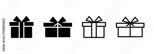 Gift icon logo design. gift sign and symbol. birthday gift