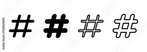 Hashtag icon logo design. hashtag sign and symbol