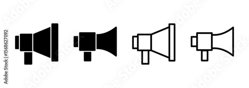 Megaphone icon logo design. Loudspeaker sign and symbol