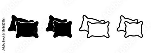 Pillow icon logo design. Pillow sign and symbol. Comfortable fluffy pillow