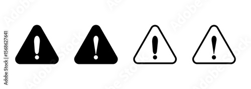 Exclamation danger icon logo design. attention sign and symbol. attention sign
