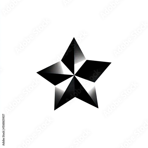 Black And White Geometric Star Shape Design