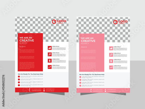 Marketing flyer template for corporate and commercial use