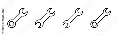 Wrench icon set. repair icon vector. tools icon vector