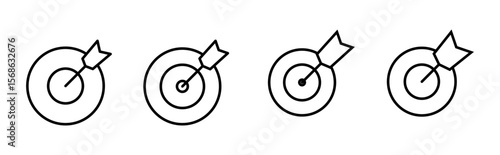 Target icon set. goal icon vector. target marketing icon vector