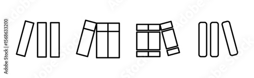 Library icon set. education icon vector