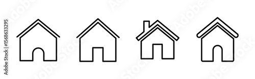 House icon set. Home icon vector