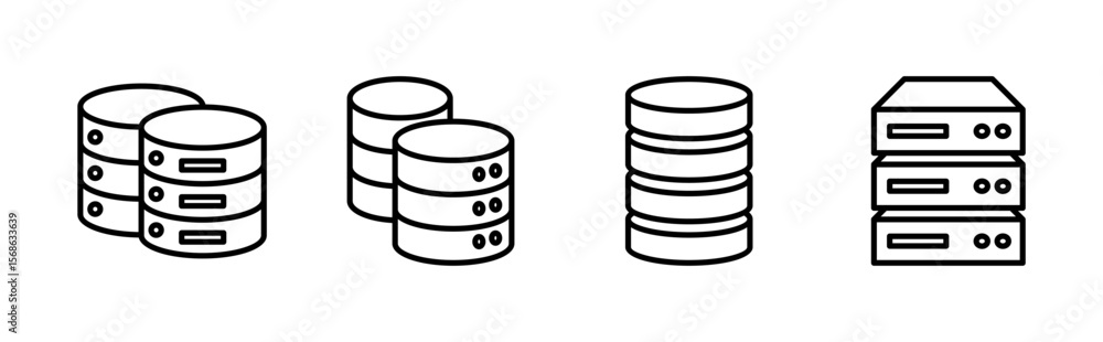 Database icon set. database vector icon Database icon set. database vector icon