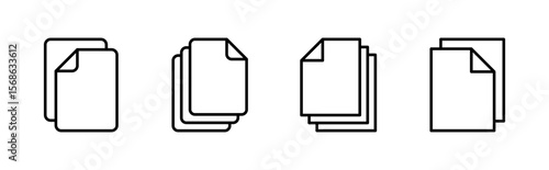 Document icon set. Paper icon. File Icon