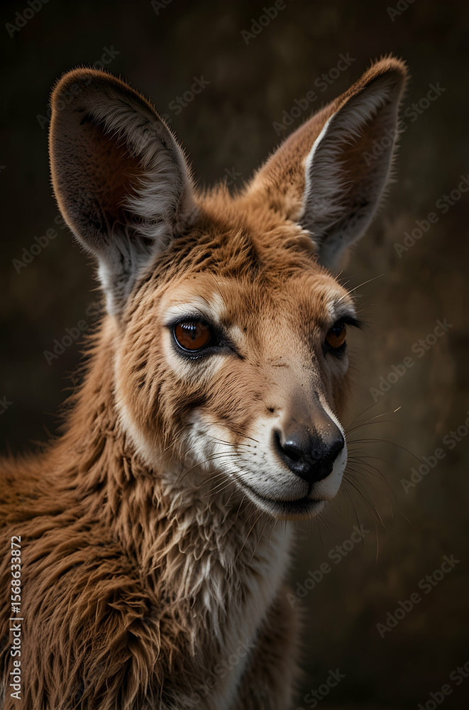 Obraz premium Kangaroo Head Detail