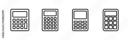 Calculator icon set. Accounting calculator icon. calculator vector