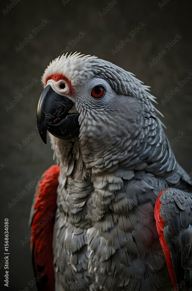 Fototapeta premium Parrot Face and Beak Focus