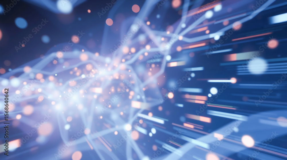 Fototapeta premium Abstract Light Speed Motion Background with Dynamic Blur Effect for technology, innovation, data transfer, fiber optics, and future concept designs.