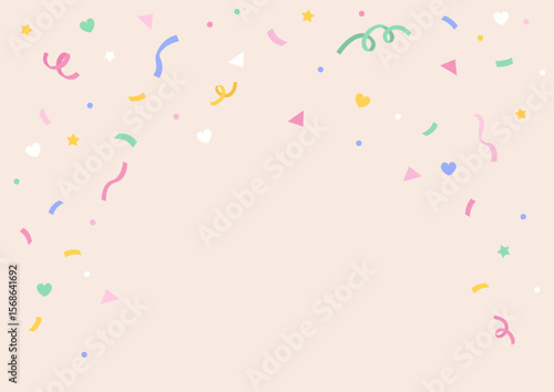 Vector illustration of colorful confetti.