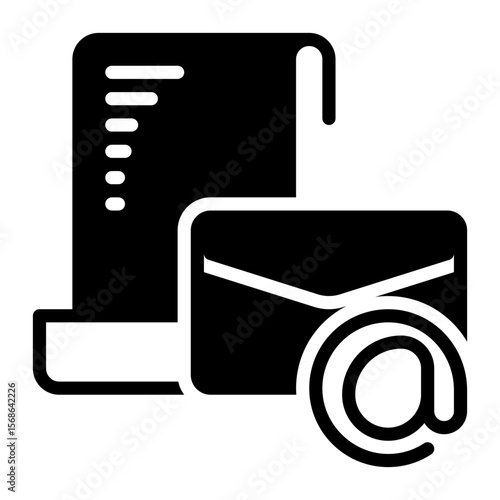 Email address icon, glyph icon style