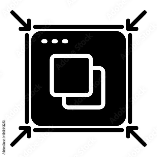 Minimize icon, glyph icon style