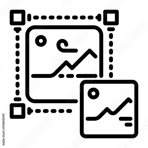Resize icon, line icon style