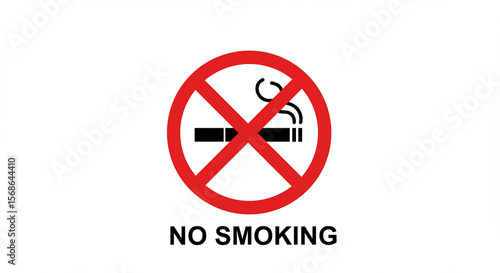 Free Download No Smoking Sign Red Circle Prohibition Symbol, Vector Illustration - GFXLoad