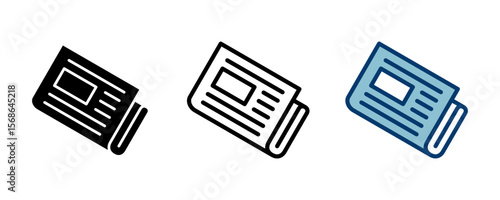 Newspaper icon vector isolated on white background. news paper icon vector