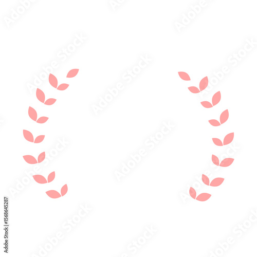 シンプルなピンクの月桂樹のフレーム
