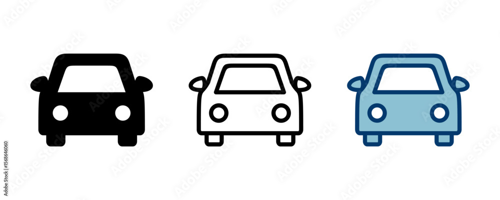 Fototapeta premium Car icon vector isolated on white background. Car icon vector.