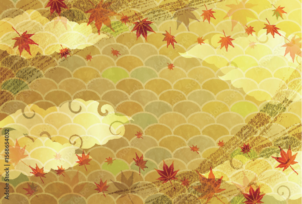 Fototapeta premium 紅葉 もみじ 秋 背景