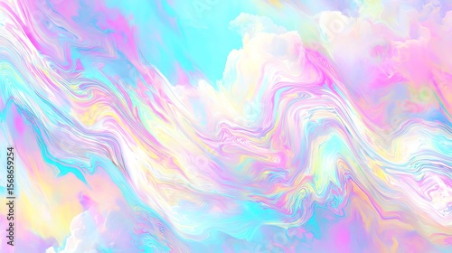 Abstract swirl of pastel colors.