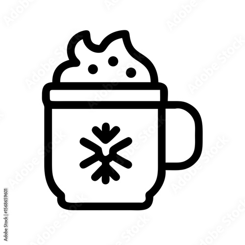 Christmas hot cocoa icon