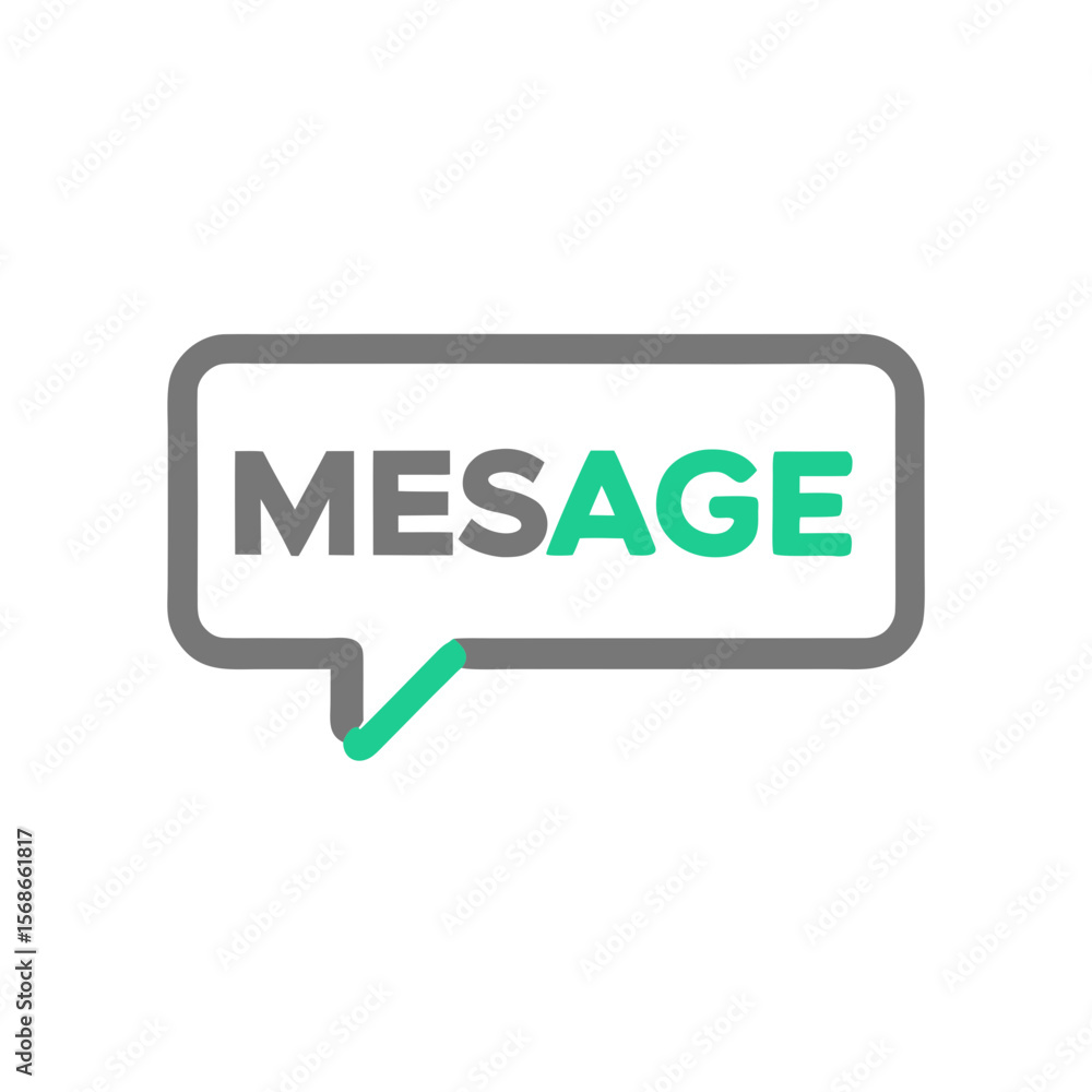 Message speech bubble green grey communication chat Message speech bubble green grey communication chat