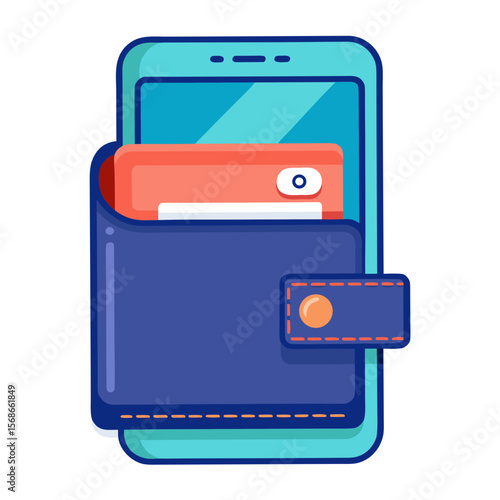 Mobile wallet with credit card digital payment finance