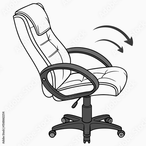 Office chair with adjustable tilt mechanism ergonomic