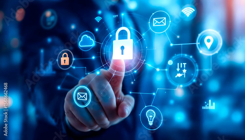 Modern digital technology background