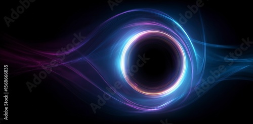 Glowing Particle Black Hole Effect Background, Suitable for Sci - Fi Films, Game Interfaces, Tech Posters, Creative Design Material