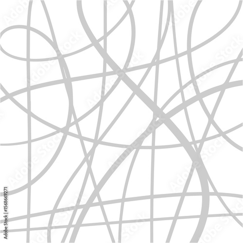 Abstract composition of intertwined gray lines