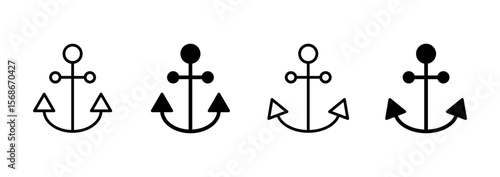 Anchor icon vector. Anchor sign and symbol. Anchor marine icon.